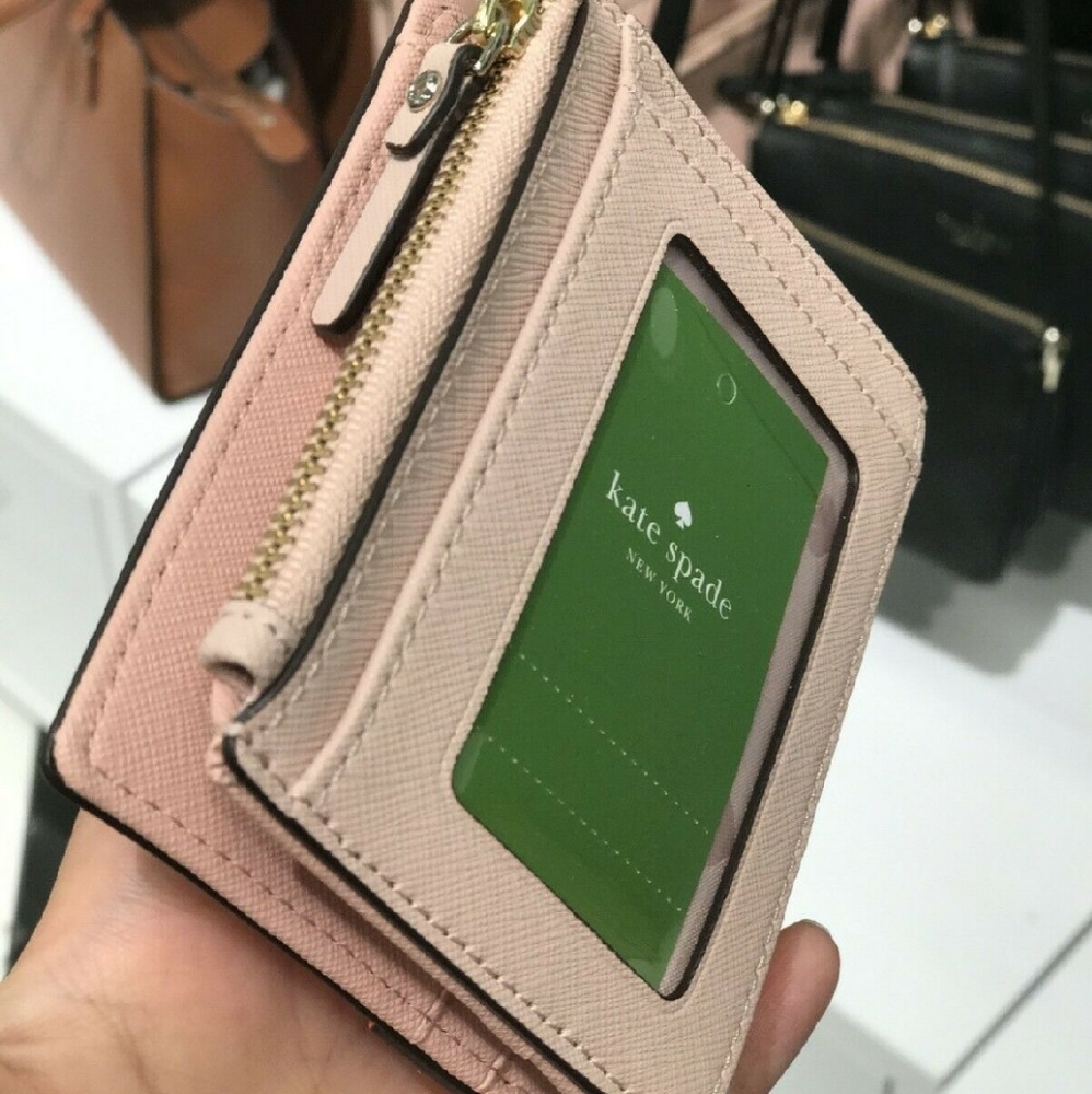 Kate Spade Flamingo Small Zip Bifold Wallet - Picture 3 of 5